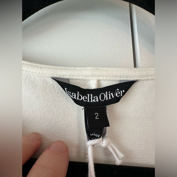 Isabella Oliver Women’s Fallon Maternity Top Soft White NWT (Size 2/US 6) - Picture 6 of 12